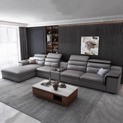 Genuine Leather Modern Sofas Luxury Classic Bedrooms Cinema Sofas Comfortable Straight Muebles Para El Hogar Home Accessories