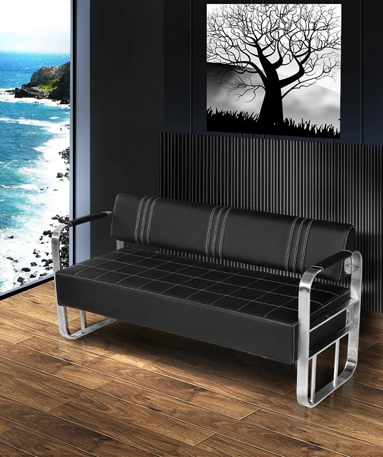Barber Shop Sofa Waiting Chair Simple Modern Nordic Double Studio Salon Sofa