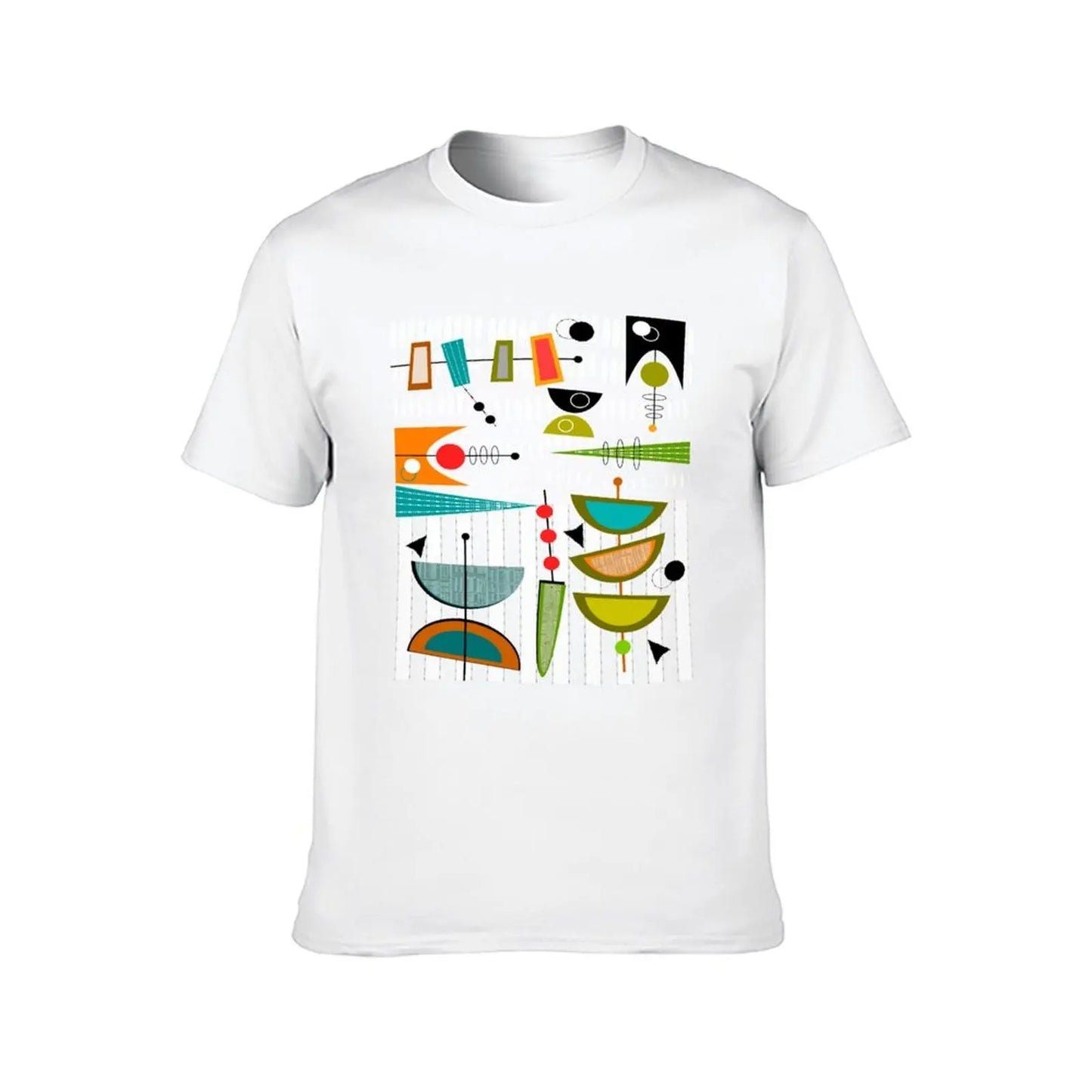 man cotton Modern shirt men Mid-century T-Shirt shirt 100% graphic #55 luxury t t brand Abstract