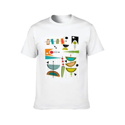 man cotton Modern shirt men Mid-century T-Shirt shirt 100% graphic #55 luxury t t brand Abstract