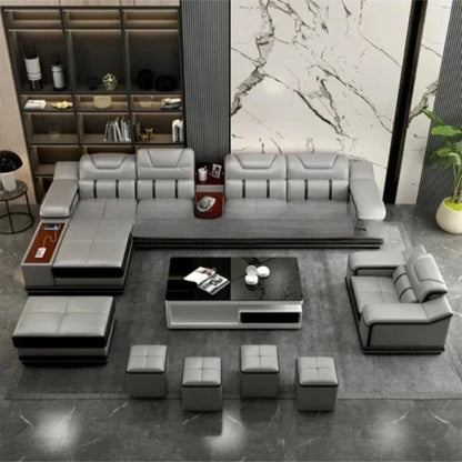 Genuine Leather Sofa Cama Leather Couch Big Sofas Sleeper Sofa Set Living Room Furniture Sofas Modern Sectional Sofa