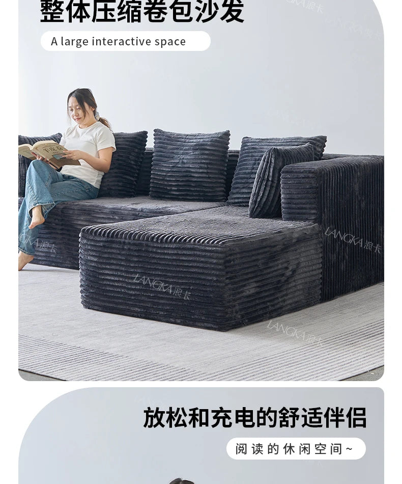 AR Home Furniture Living Room Fabric Compressed Sofa Lounge Daybed L Shape Bedroom Sofa Bed Couch Recliner Divano Da Soggiorno