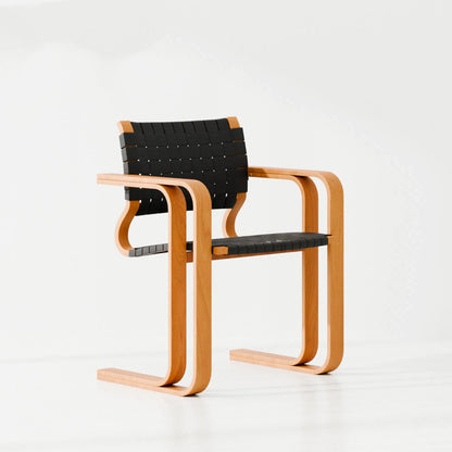Mocha Woven Chair Antique Internet Celebrity Woven Solid Wood Office Computer Chair Hemp Rope Chair