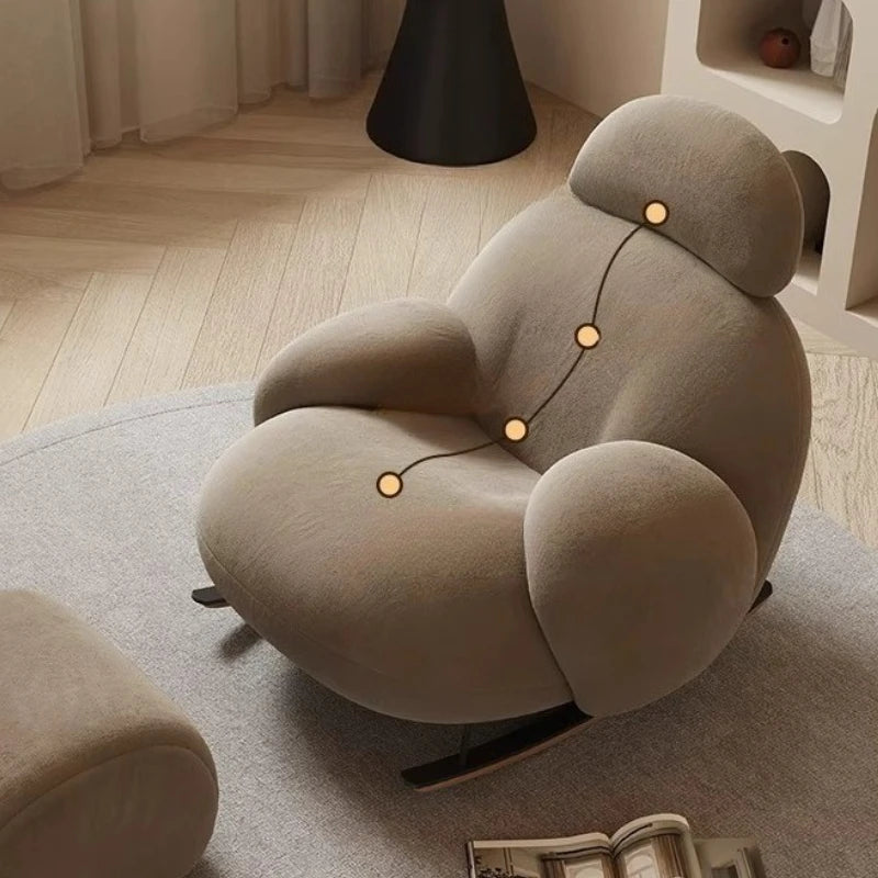 elegant creativity armchair Luxury Design modern comfortable Adult rocking chair balcony fashion mecedora adulto home furniture