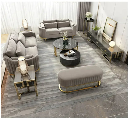 Italian Style Dubai Luxury Sofa Living Room Furniture Curved Dresser Home Sofa Set1+2+3
