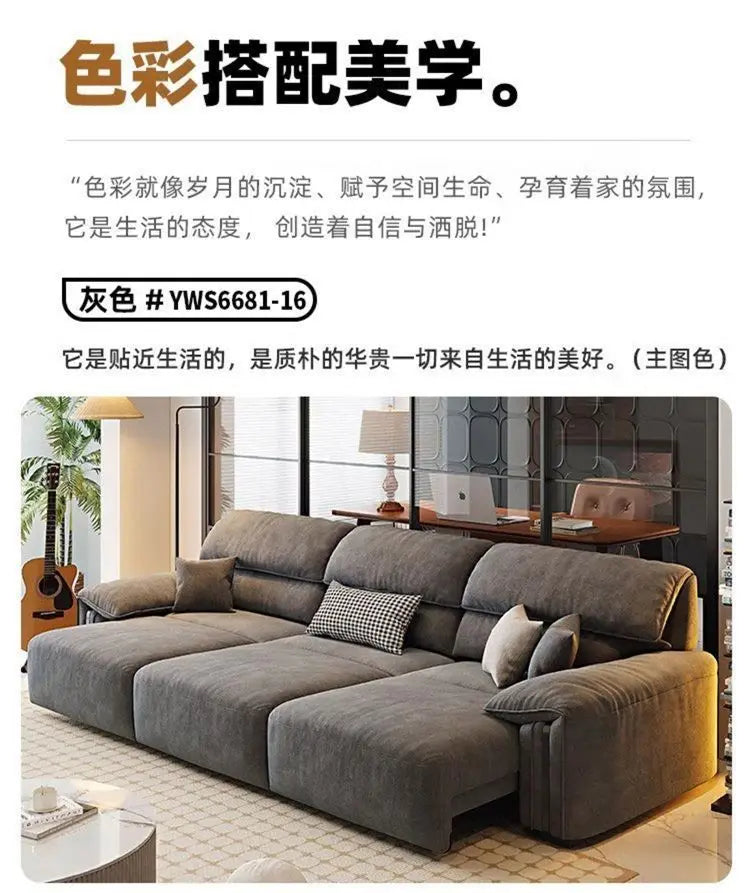N67 Design Extendable Electric Recliner Sofa Living Room Lazy Lounges Electric Recliner Sofa Nordic Modern Divano Home Furniture