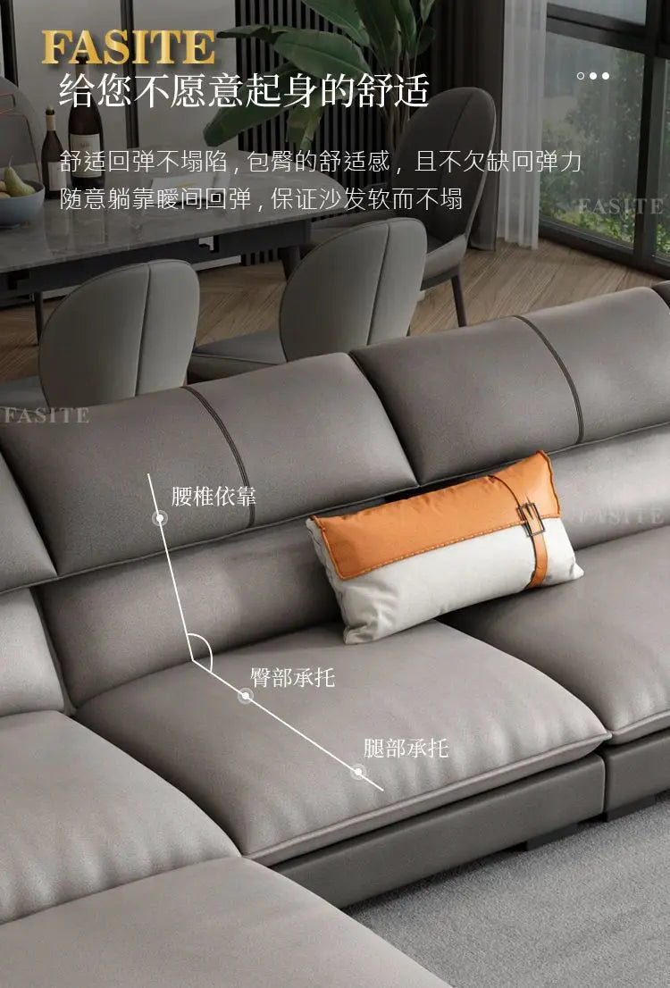 Nordic leave-in light luxury technology cloth sofa modern simple living room fabric latex minimalist sofa
