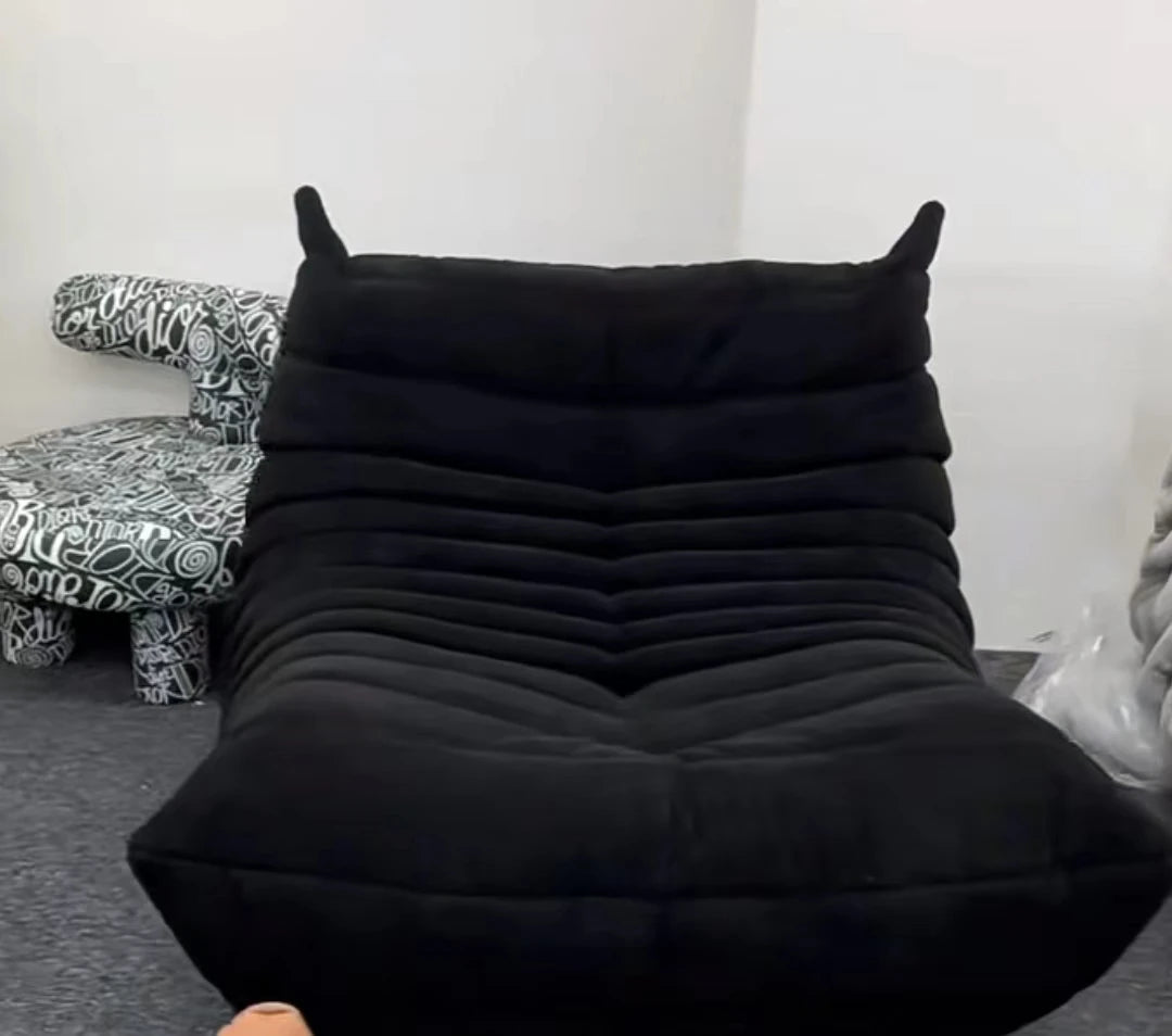 Lazy sofa, togo caterpillar sofa, light luxury, simple Internet celebrity creative chair, suede freehand space recliner