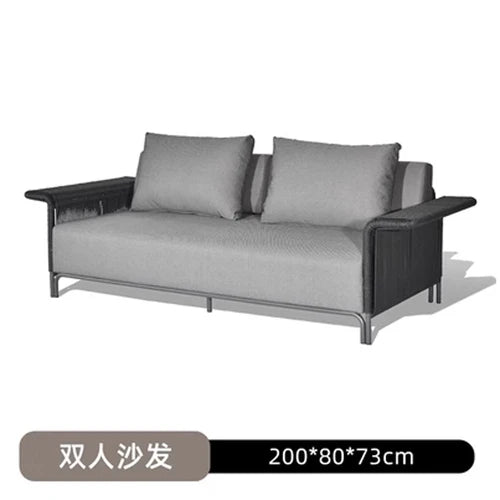 Outdoor Sofa Rattan Courtyard Garden Waterproof and Sunscreen Villa Sofa Simple Combination Rattan Furniture