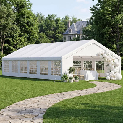 Waterproof 20x40 Party Tent Canopy for Outdoor Weddings Events with Removable Sidewalls Roll-up Door Heavy Duty Steel