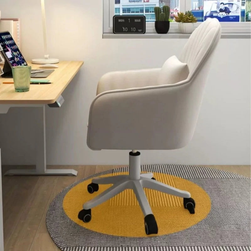 Bedroom Comfortable Makeup Stool Office Ergonomic Desk Chair Backrest Chair Computer Chair Dormitory Chair Girls Dressing Chairs