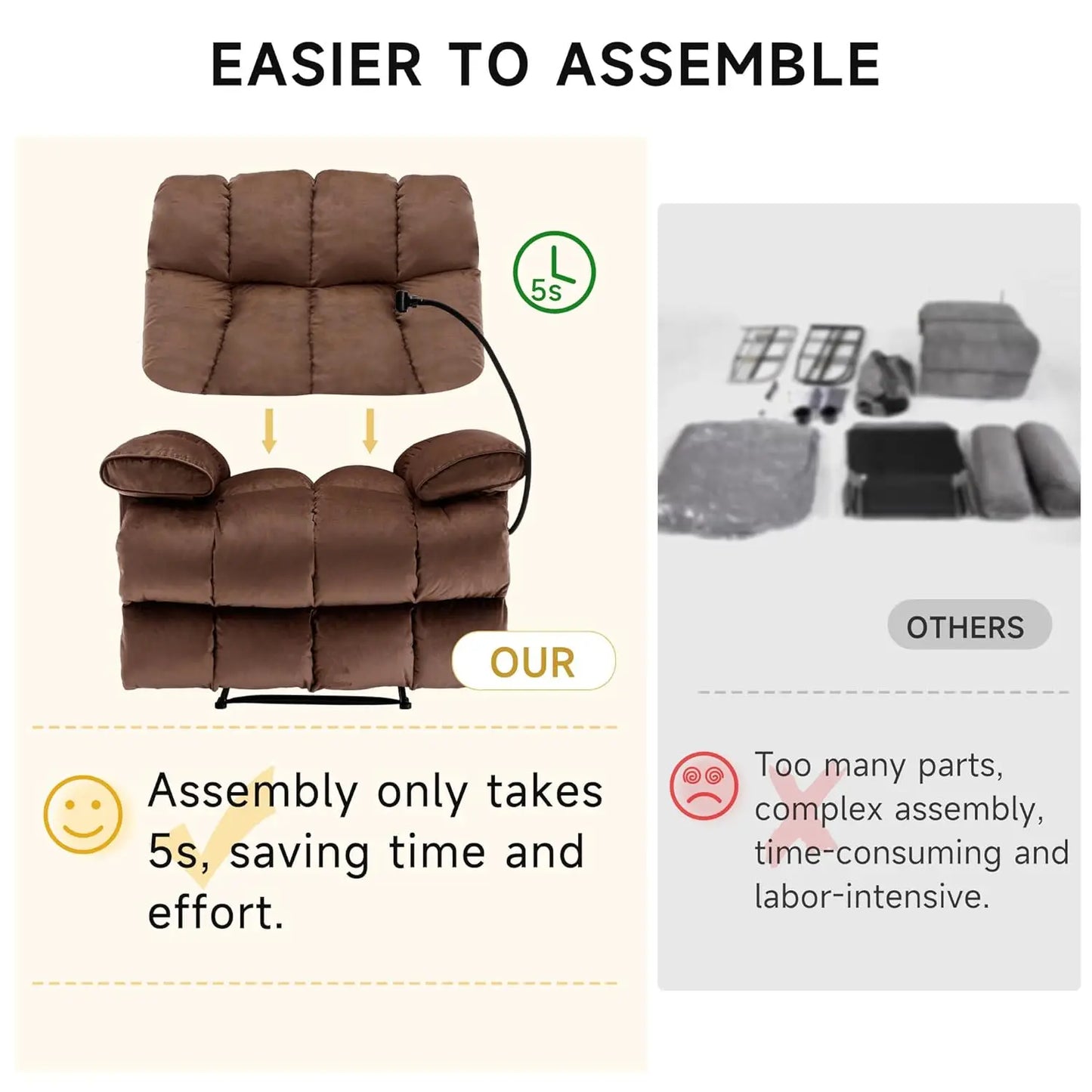 Oversized Recliner Chair, Big and Tall Recliner Chairs for Adults 400LBS, Large Recliner Chair, Extra Wide Recliner, Customized