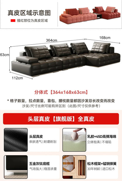 HXL Foot Piano Key Tofu Block Foot Living Room Module Sofa