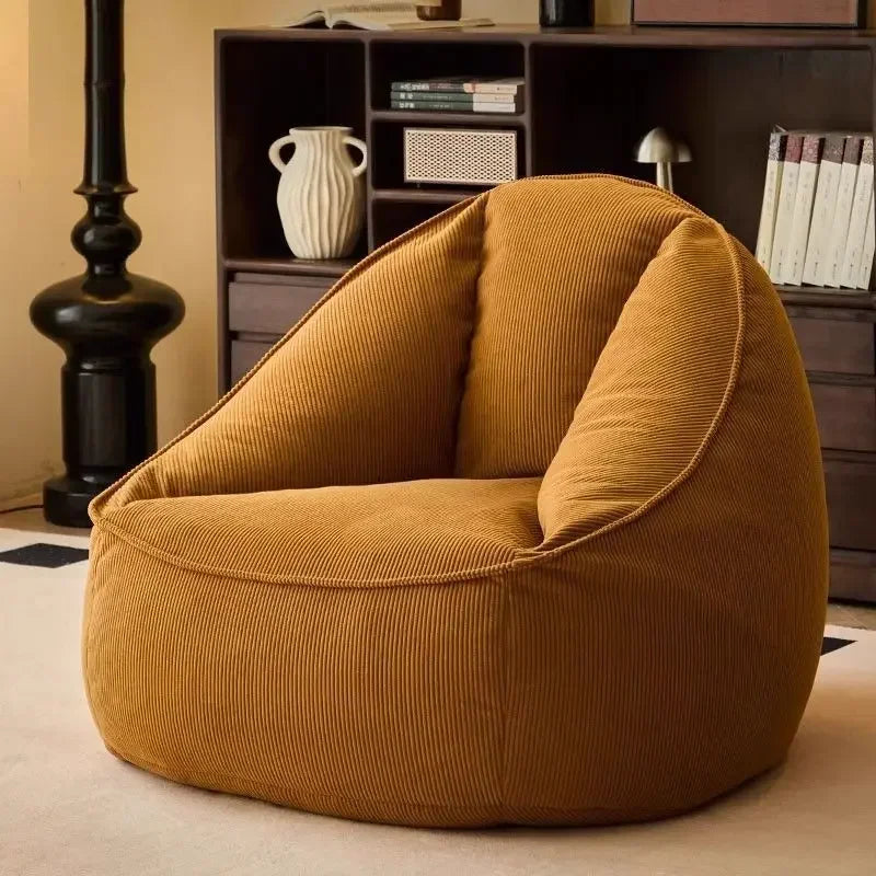 Bean Bag Lazy Corduroy Comfortable Sofa Single Bed Tatami Bedroom Balcony Casual Lightweight Small Sofa Living Room 2025 New