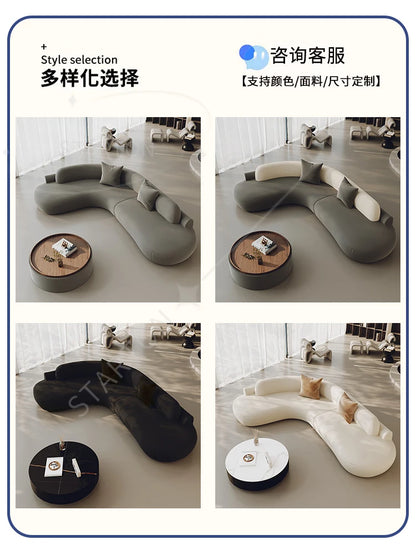 White Minimalist Comfortable Large Size Living Room Sofas Terrace Furniture