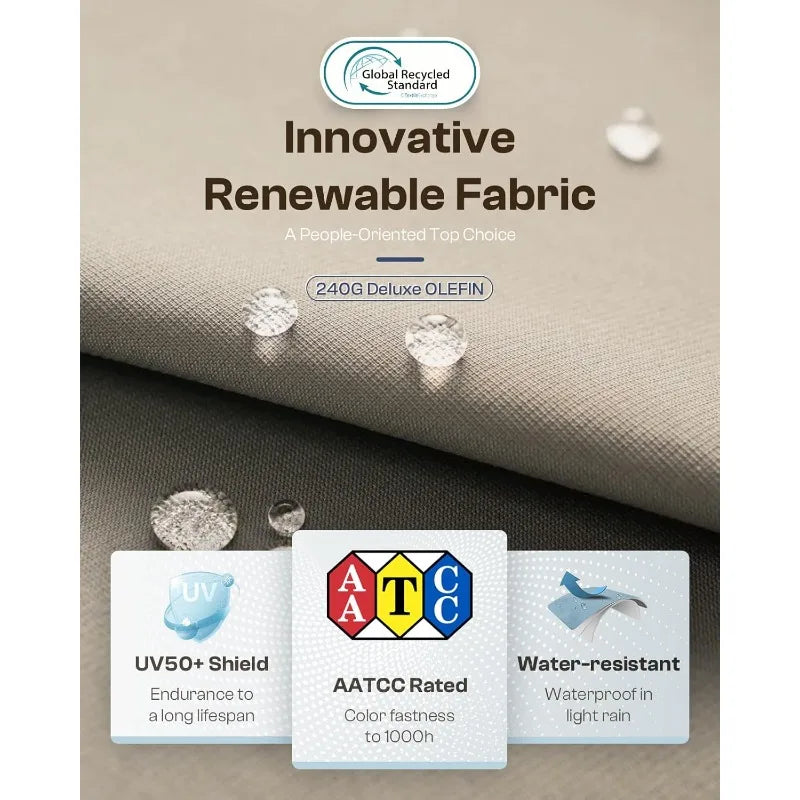 Aluminum Outdoor Patio Furniture Armchair, All-Weather Outdoor Patio Sofa with Washable Thick Cushion, Patio Sofa Couch Set of 2