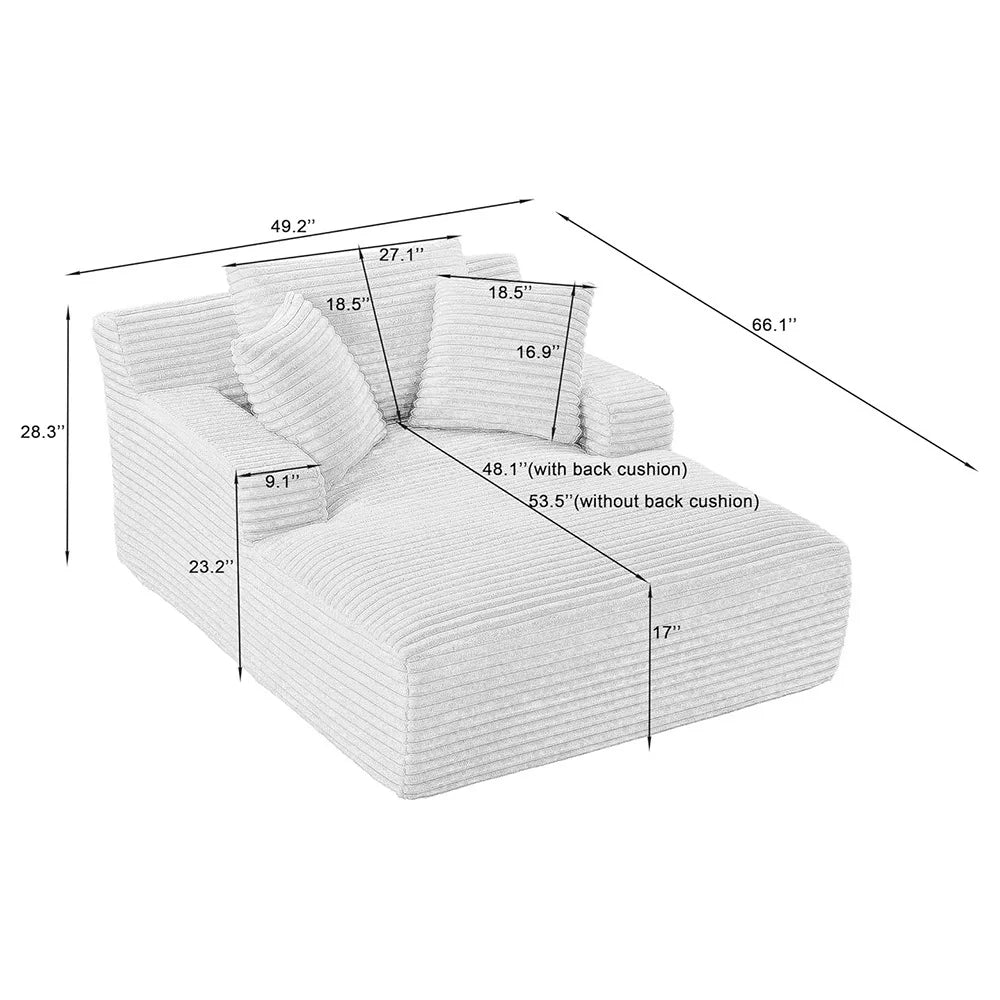 Vacuum compression sofa bed corduroy fabric living room villa bedroom sofa recliner