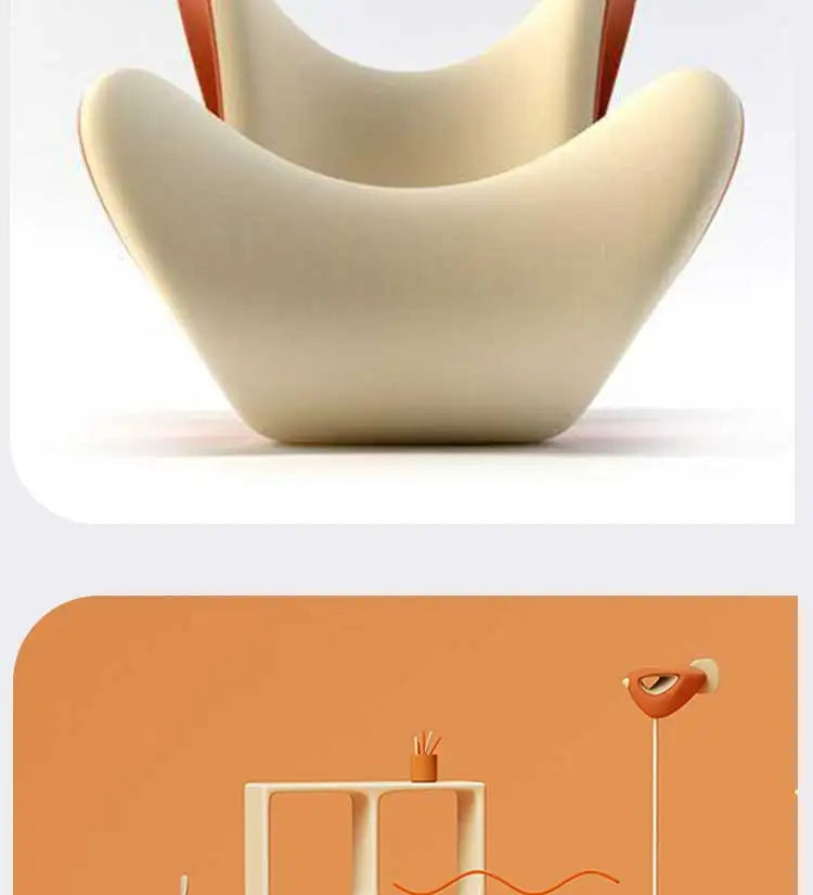 Nordic creative love FRP living room recliner model room special-shaped fabric single chair leisure chair