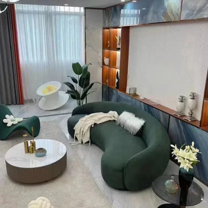 Vintage Comfortable Sofas Halloween Green Designer Elegant Unusual Sofa Mid Century Curved Sofa Inflavel Living Room Furniture