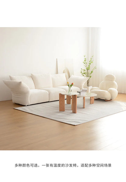Big white rocking chair lazy sofa rocking chair cream wind single sofa recliner