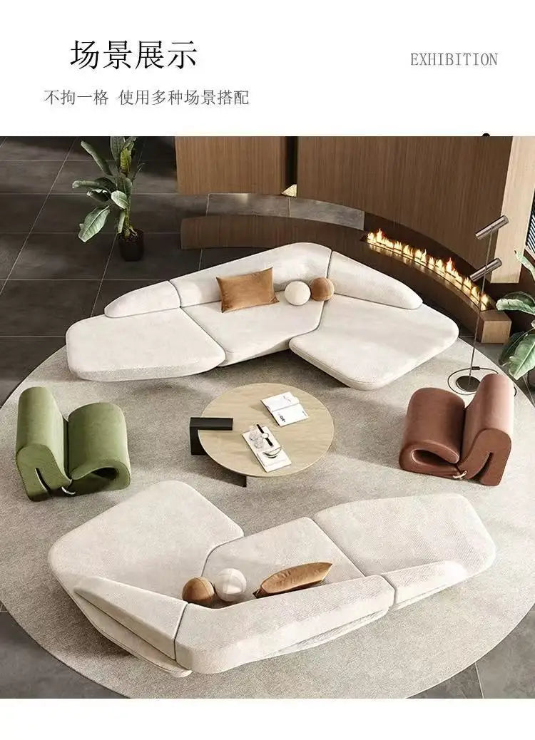 Premium ins style home nail salon rest area beauty salon sofa light luxury office home Nordic style sofa