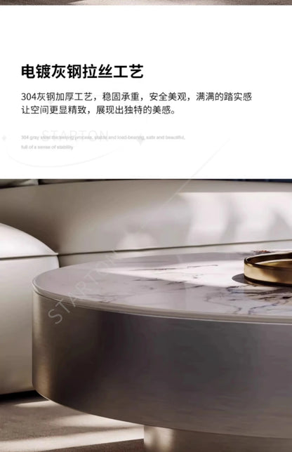 Aesthetic Coffee Table Round Storage Designer Modern Coffee Table Small Salon Metal Mesa De Centro Sala Home Furniture