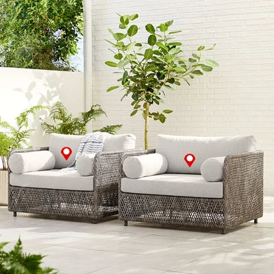 Leisure Rattan Outdoor Sofas Villa Design Decoration Creative Hotel Garden Sofas Advanced Balcony Furniture Gartenstuhl Lshysf