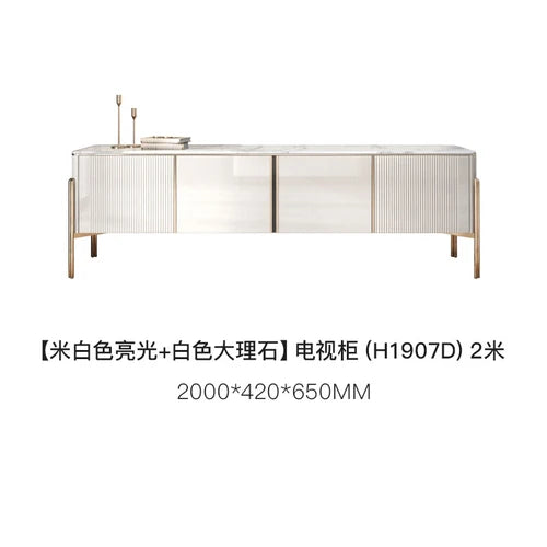 Modern Marble Coffee Tables For Simple Small Apartment Living Room Furniture Sofa Side Household Storage Cabinet End Table Set