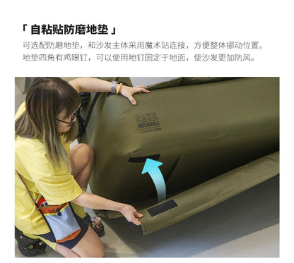 Double and Single Inflatable Sofa with Built-in Air Pump, Comfortable and Portable for Camping and Leisure Home Use