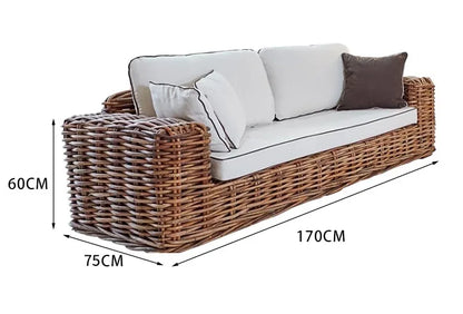 Outdoor sofa combination, courtyard tea table furniture, outdoor garden, waterproof, sun protection, rattan weaving, leisure