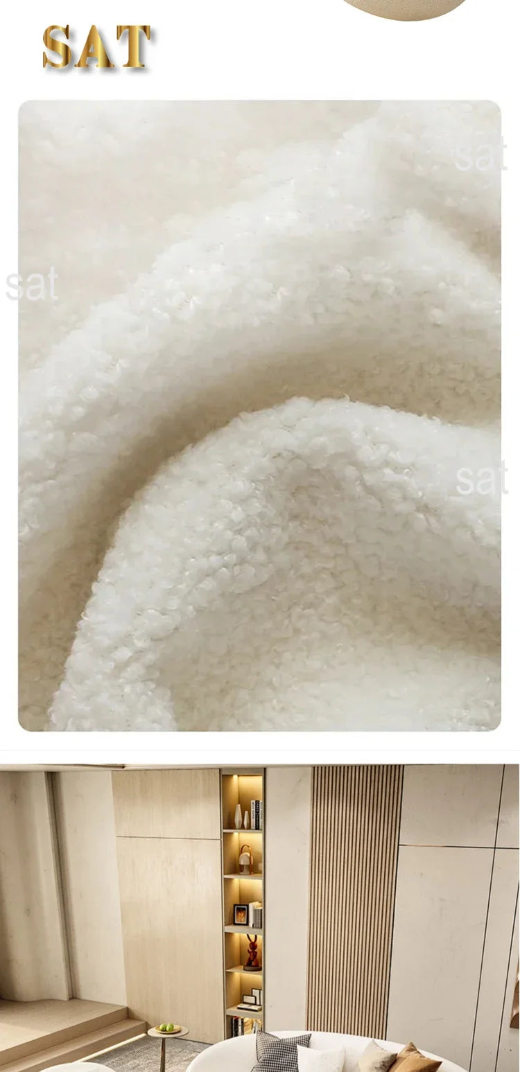 mHot Sales Modern Couch Simple Sofa Minimalist Special Shaped White Velvet Light Luxury Living Room Sofa Furniture l