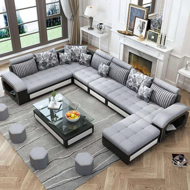 Modern Design Stain Resistant Fabric Furniture Sofa Latest Living Room Sofa Set Furniture