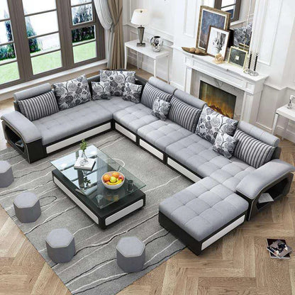 Modern Design Stain Resistant Fabric Furniture Sofa Latest Living Room Sofa Set Furniture