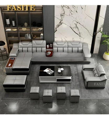 Genuine Leather Sofa Cama Leather Couch Big Sofas Sleeper Sofa Set Living Room Furniture Sofas Modern Sectional Sofa