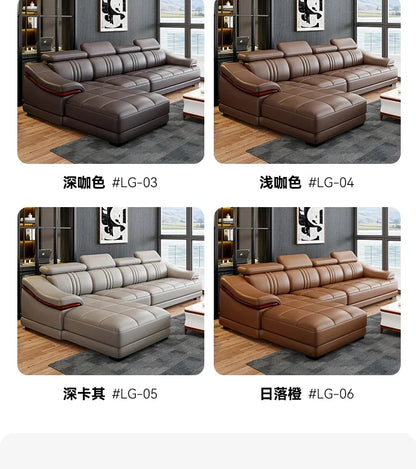 Floor Designer Living Room Sofas Couch Leather Nordic Minimalist Sofas Relaxing Room Decor Sillon Cama Lounge Suite Furniture
