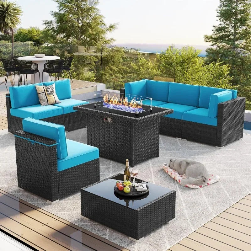 High quality 8 Piece Patio Furniture Set with 44