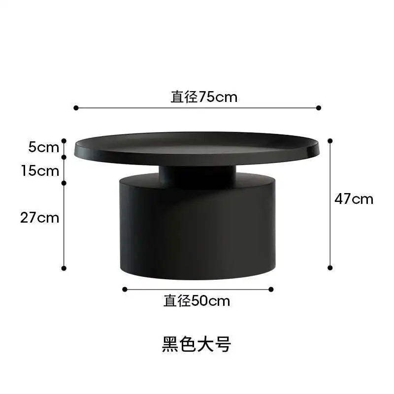 Set Round Table Nordic Center Modern Folding Metal Coffee Tables Storage Mesas Furniture GPF40XP