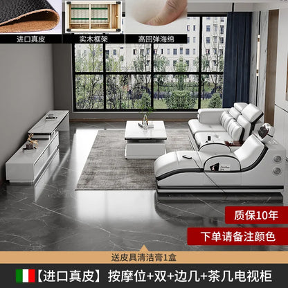 PatioLix Massage Minimalist Sofas Modern Leather Sectional Designer Sofas Lazy Luxury Cadeiras Para Sala De Estar Living Room Furniture