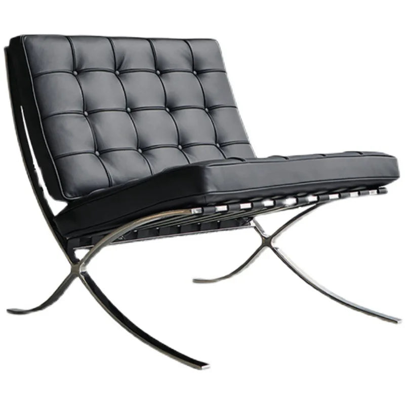 That chair designer retro leather modern simple Barcelona living room casual single sofa chair