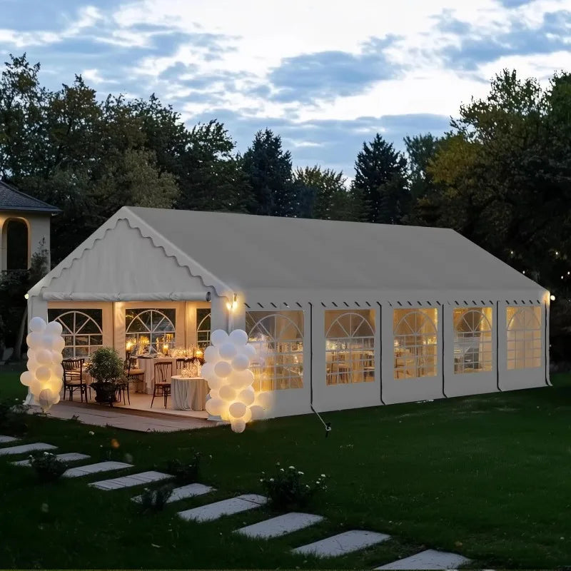 Heavy Duty Outdoor Event Wedding Party Tent with Removable Sidewalls for Parties, Weddings, BBQ, Temporary Shelter