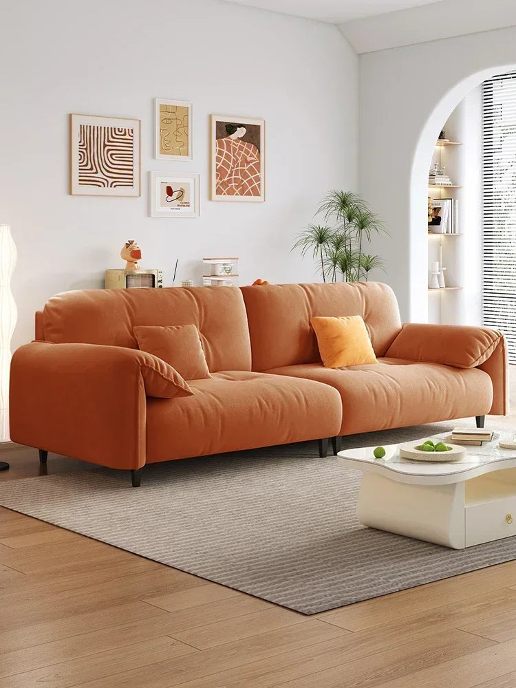 Large  Apartment Sofa Wood Lounge  Puffs Recliner Longer Sofa Modern Designer Luxury Nordic Muebles Para El Hogar Home Furniture