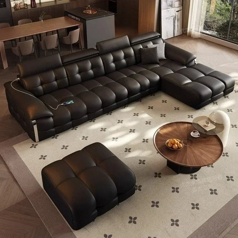 Modern Luxury Lawrence Sofa Leather Living Room Sofas Couch Armchair Home Furniture Leisure Sofa Armchairs Chaise Lounges
