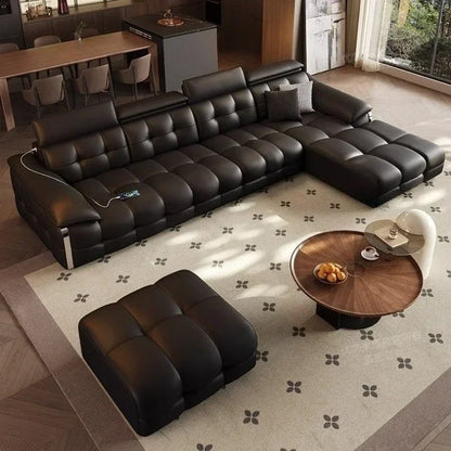 Modern Luxury Lawrence Sofa Leather Living Room Sofas Couch Armchair Home Furniture Leisure Sofa Armchairs Chaise Lounges