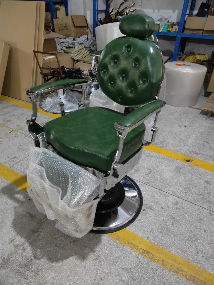 HT hairdressing special large chair barber shop hair cutting retro chair