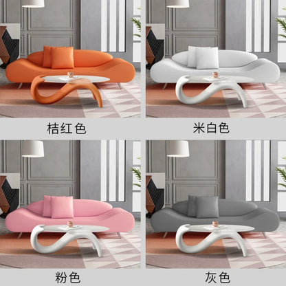 Bedroom sofa small apartment living room two people small orange modern simple beauty salon room personalized creative furniture