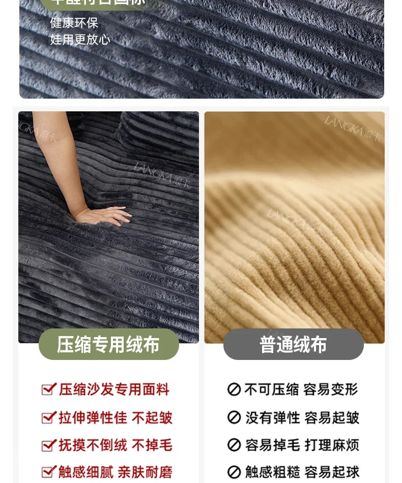 AR Home Furniture Living Room Fabric Compressed Sofa Lounge Daybed L Shape Bedroom Sofa Bed Couch Recliner Divano Da Soggiorno