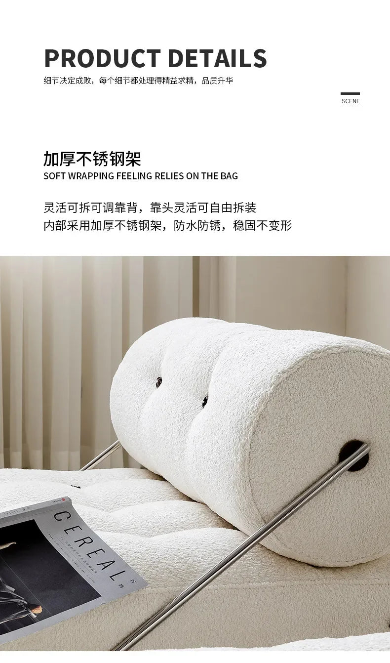 Convertible Folding Fabric Sofa Chair Bed with Reclining Backrest