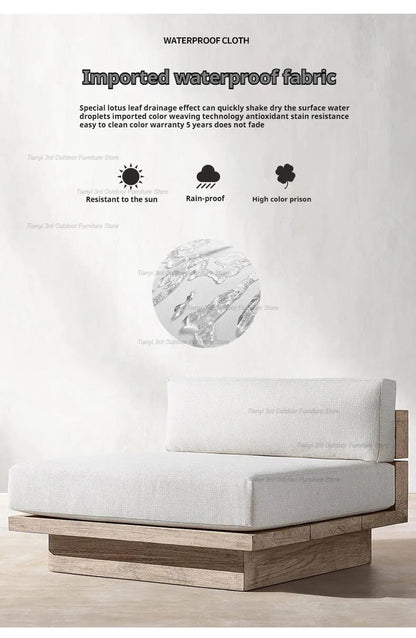 Japanese Style Waterproof and Sunscreen Garden Sofas Simplicity  Designer Modern Garden Sofas Art Outdoor Furniture Divano HBOS