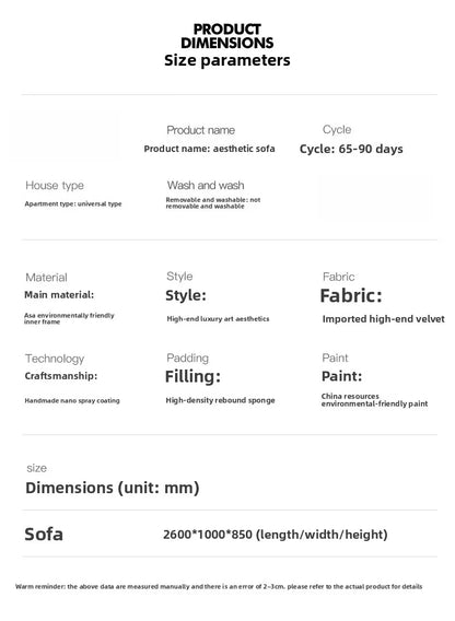 Art Aesthetics Sofa Villa Modern Light Luxury Furniture High Luxury International Pavilion J1