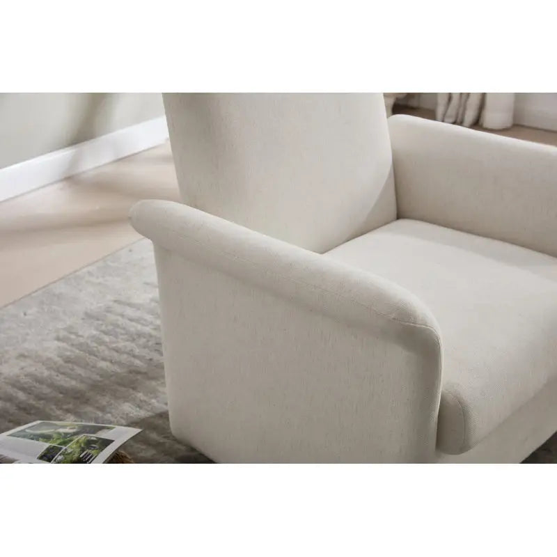 Bedroom Living Room Essential Modern Swivel Accent Chair Barrel Armchair With Wood Base Great For Reading Waiting